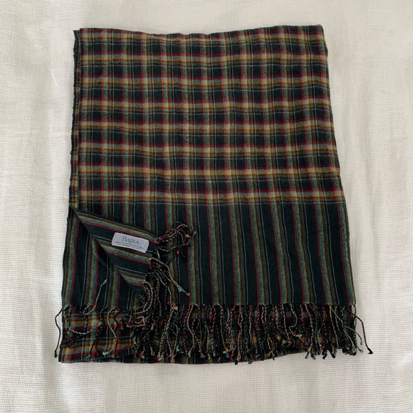 Bajra black patterned pashmina scarf